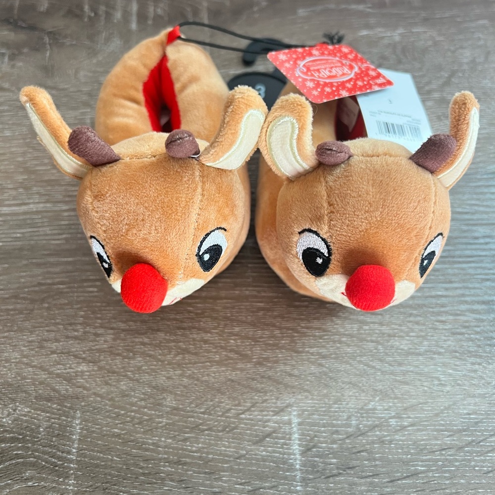 Rudolph Kids Christmas Slipper.  NWT